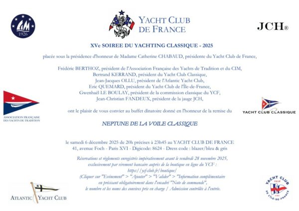 XVè Soirée du Yachting Classique le samedi 6 décembre 2025 à 20h – Image 2