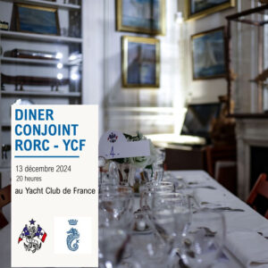 Dîner conjoint RORC - YCF le samedi 5 décembre 2026